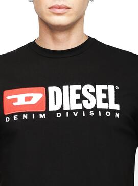 T-Shirt Diesel T-JUST Division Noir Homme 