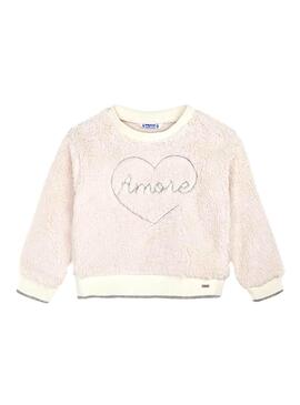 Sweat Mayoral Amour rose pour Fille