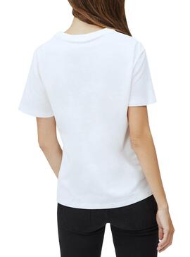 T-Shirt Pepe Jeans Fabiana Blanc pour Femme