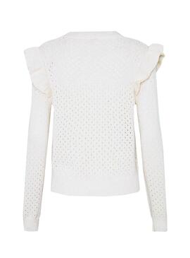 Pull Pepe Jeans Daisy Blanc pour Femme