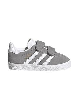 Baskets Adidas Gazelle Mini Gris Fille et Garçon