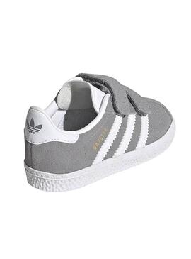 Baskets Adidas Gazelle Mini Gris Fille et Garçon