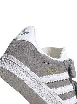 Baskets Adidas Gazelle Mini Gris Fille et Garçon