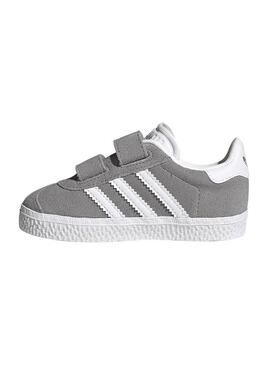 Baskets Adidas Gazelle Mini Gris Fille et Garçon