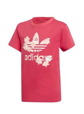 T-Shirt Adidas Fleurs Rose pour Fille