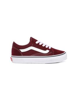 Baskets Vans Old Skool Grenat pour Femme