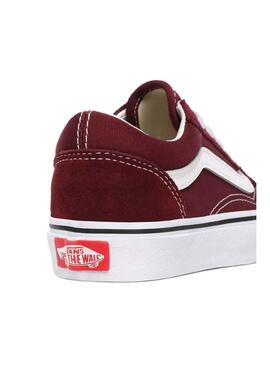 Baskets Vans Old Skool Grenat pour Femme