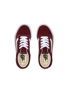 Baskets Vans Old Skool Grenat pour Femme