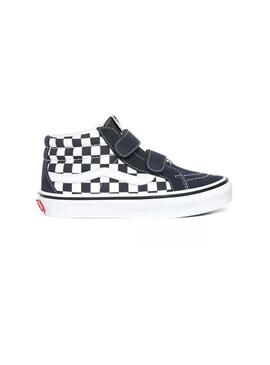 Baskets Vans Checkerboard SK8-Mid Bleu marine