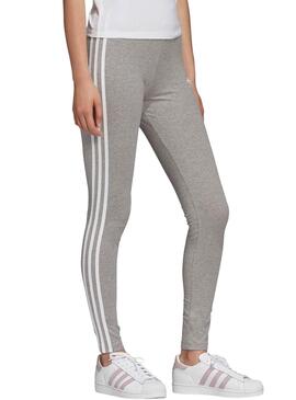 Legging Adidas 3 Stripes Gris pour Femme