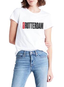 T-Shirt Levis Rotterdam Blanc pour Femme