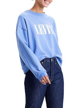 Sweat Levis Diana Serif Bleu pour Femme