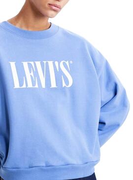 Sweat Levis Diana Serif Bleu pour Femme