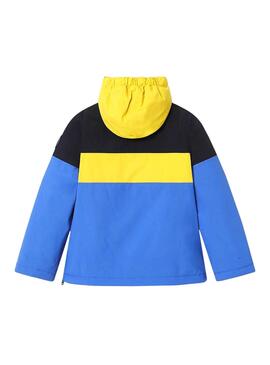 Veste kangourou Napapijri Rainforest Block Bleu y Jaune