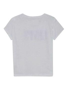 T-Shirt Levis Blanc Logo Brillo pour Fille