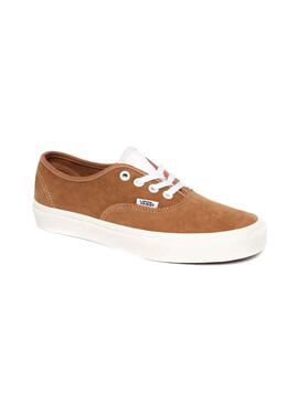Baskets Vans Authentic Piel Camel pour Femme