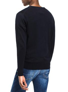 Pull Tommy Hilfiger Core Silk Bleu marine pour Homme