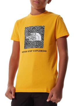 T-Shirt The North Face Box Jaune Garçon et Fille