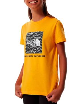 T-Shirt The North Face Box Jaune Garçon et Fille