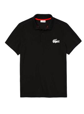 Polo Lacoste Big Croco Noir pour Homme