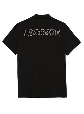 Polo Lacoste Big Croco Noir pour Homme