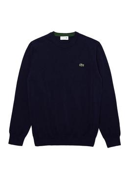 Pull Lacoste Ronde Bleu Bleu marine pour Homme
