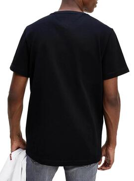 T-Shirt Tommy Jeans Big Patch Noire pour Homme