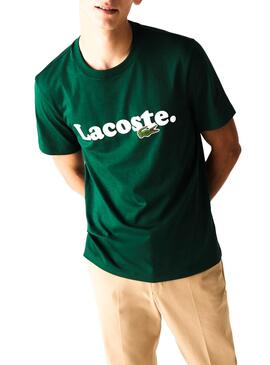 T-Shirt Lacoste Italic Vert pour Homme