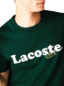 T-Shirt Lacoste Italic Vert pour Homme