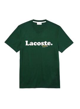 T-Shirt Lacoste Italic Vert pour Homme