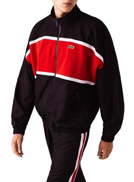 Survêtement Lacoste Sport Noire et Rouge pour Homme