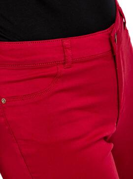 Pantalon Naf Naf Skinny Rouge pour Femme