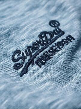 T-Shirt Superdry Low Roller Blue Hommes