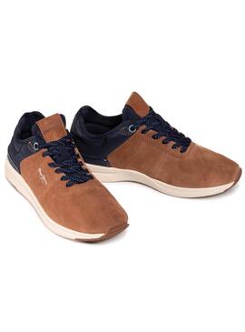 Baskets Pepe Jeans Jayker Camel pour Homme