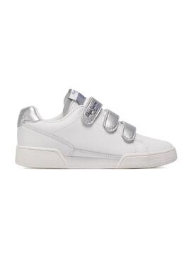 Baskets Pepe Jeans Lambert Velcro Blanc Fille