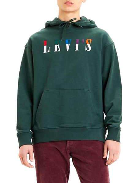 Sweat Levis New Original Vert pour Homme