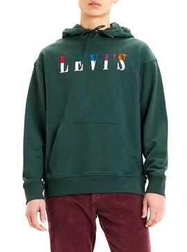 Sweat Levis Relaxed Vert pour Homme
