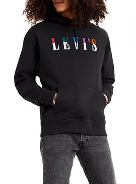 Sweat Levis Détendu Noire pour Homme