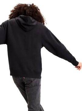 Sweat Levis Détendu Noire pour Homme