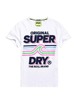 T-Shirt Superdry Malibu Blanc Homme