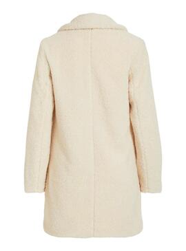 Manteaux Vila Viliosi Teddy Beige pour Femme