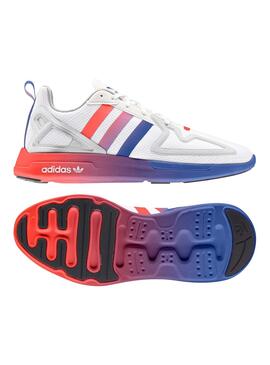 Baskets Adidas ZX 2K Flux Blanc pour Homme