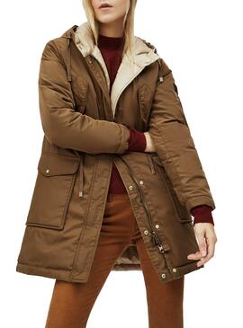 Parka Pepe Jeans Rebecca Réversible Tostado Beige