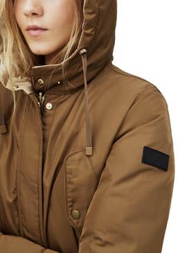 Parka Pepe Jeans Rebecca Réversible Tostado Beige