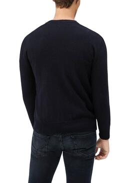 Pull Pepe Jeans Cristof Bleu marine pour homme