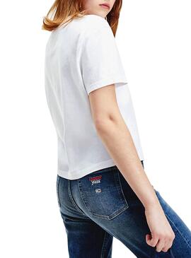 T-Shirt Tommy Jeans Star Blazer Blanc Femme