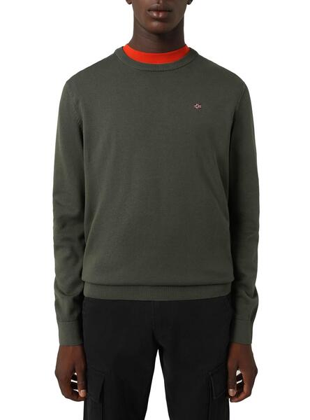 Pull Napapijri Droz 2 Vert pour Homme
