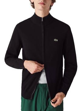 Veste Lacoste Col roulé Noire pour Homme