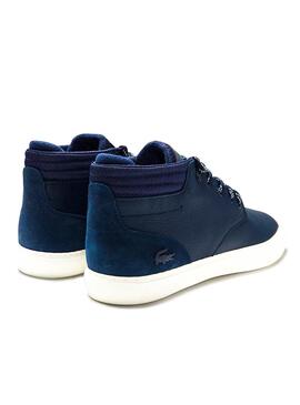 Bottines Lacoste Esparre en cuir Marin pour Homme