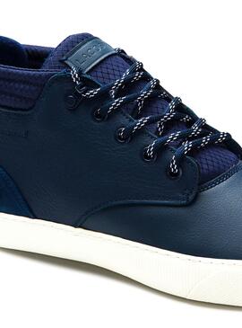 Bottines Lacoste Esparre en cuir Marin pour Homme